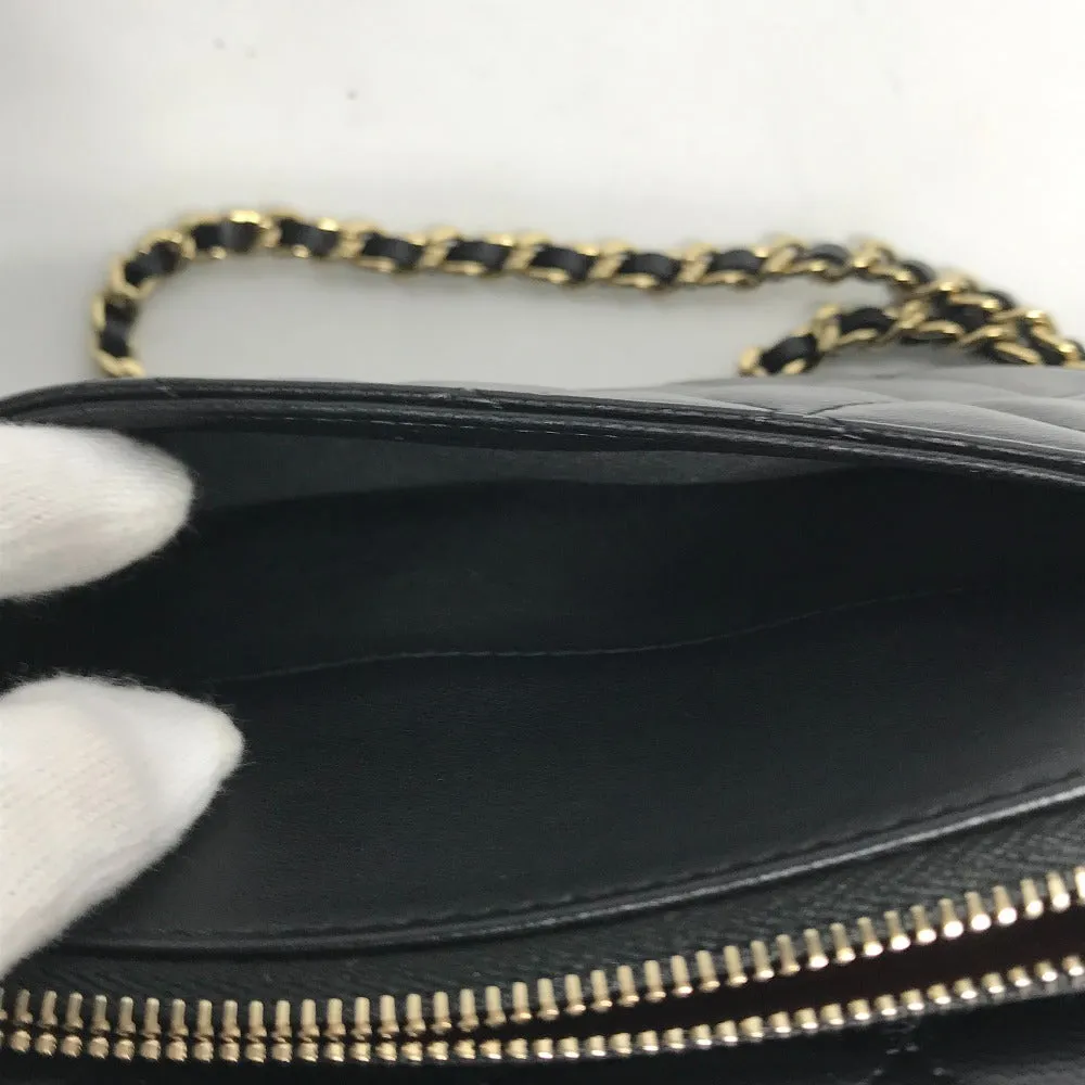 CHANEL Shoulder Bag AP2096 lambskin black COCO Mark Phone Case Wallet CC Matrasse Chain wallet
