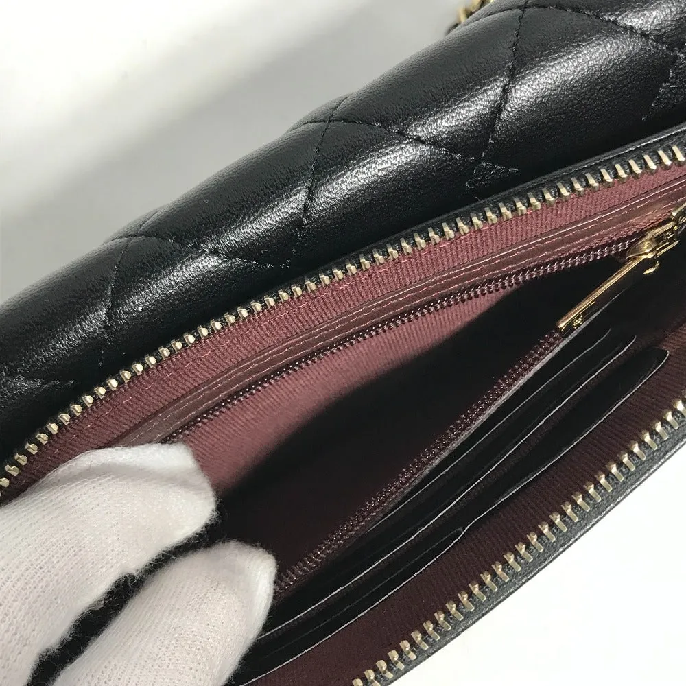 CHANEL Shoulder Bag AP2096 lambskin black COCO Mark Phone Case Wallet CC Matrasse Chain wallet