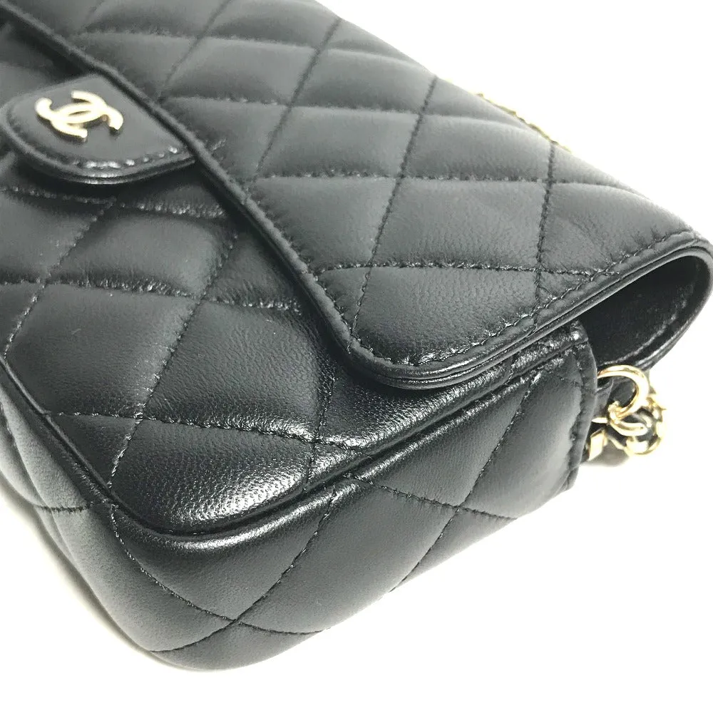 CHANEL Shoulder Bag AP2096 lambskin black COCO Mark Phone Case Wallet CC Matrasse Chain wallet
