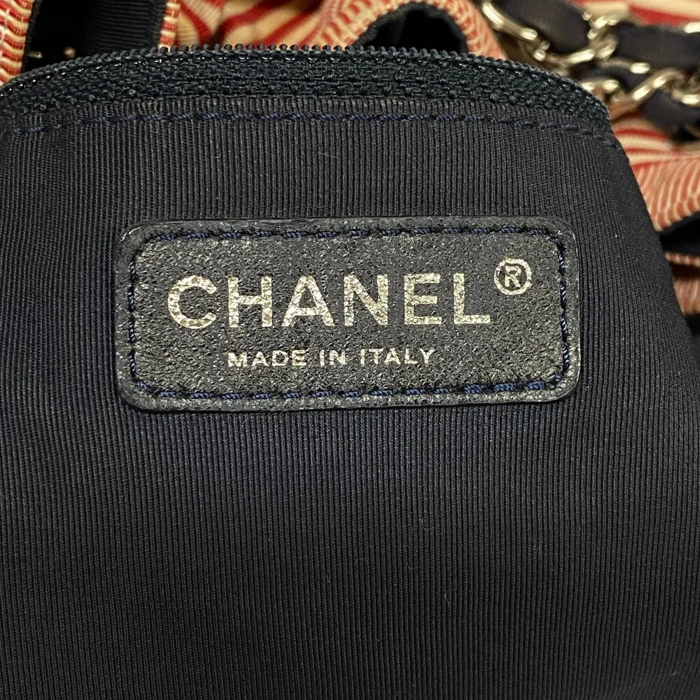 CHANEL Shoulder Bag canvas blue Coco Cabas