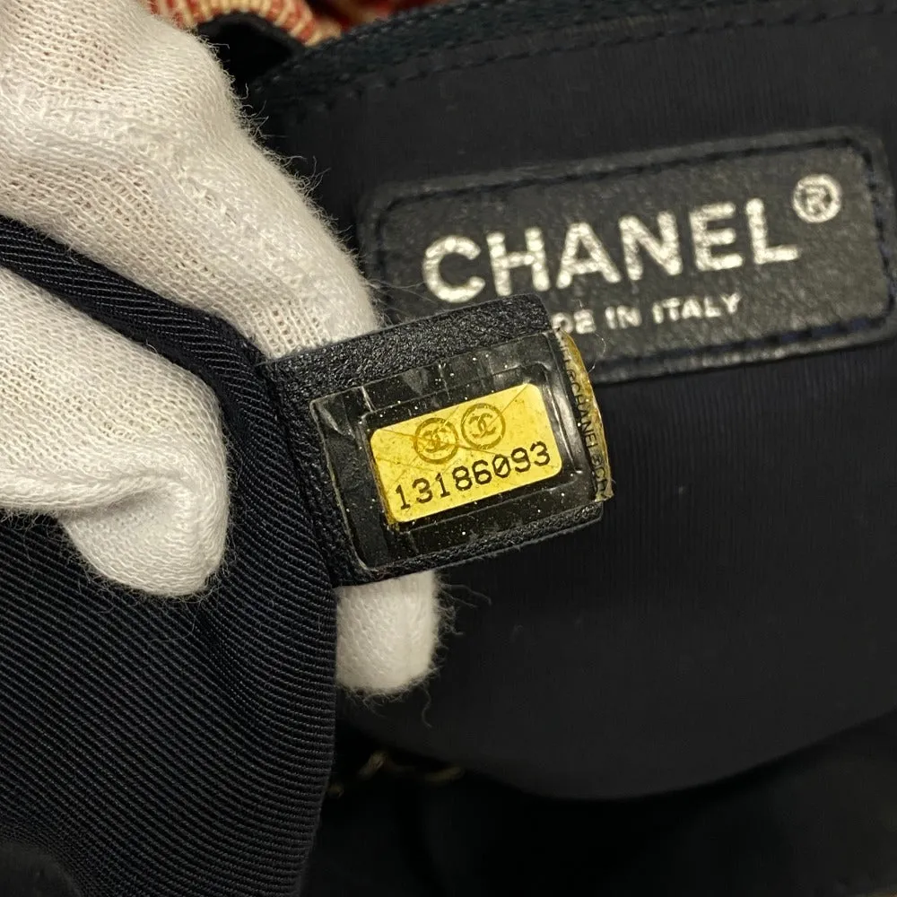 CHANEL Shoulder Bag canvas blue Coco Cabas
