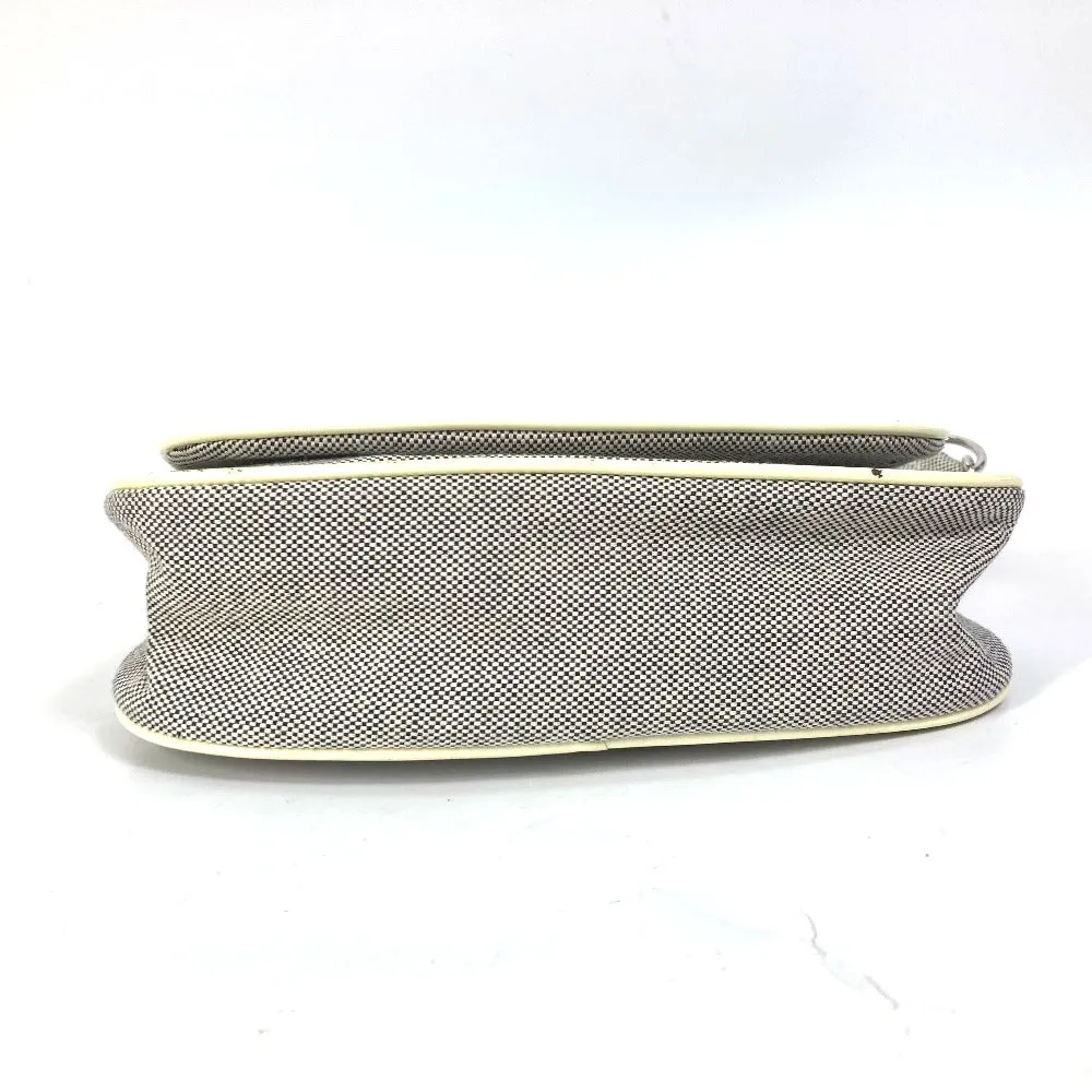 CHANEL Shoulder Bag canvas Gray type No.5 CC Camellia COCO Mark Chain