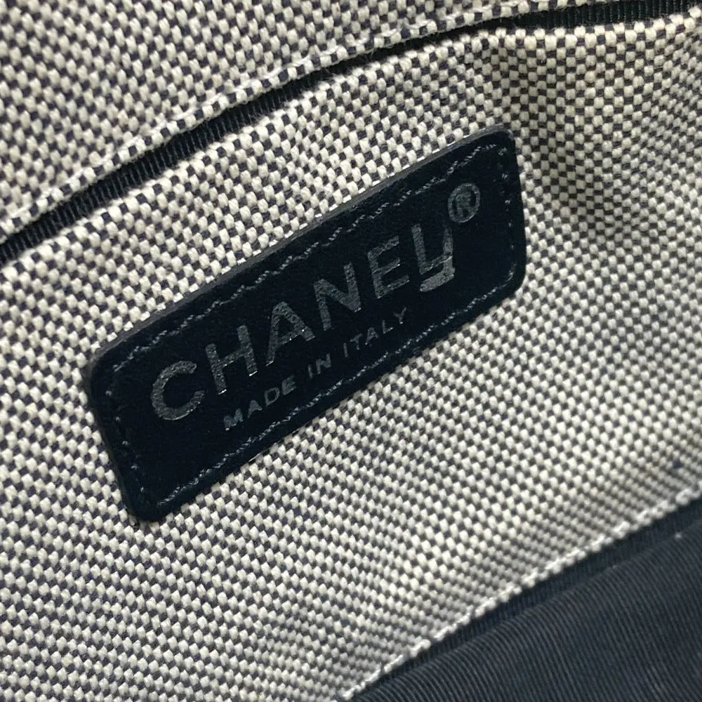 CHANEL Shoulder Bag canvas Gray type No.5 CC Camellia COCO Mark Chain