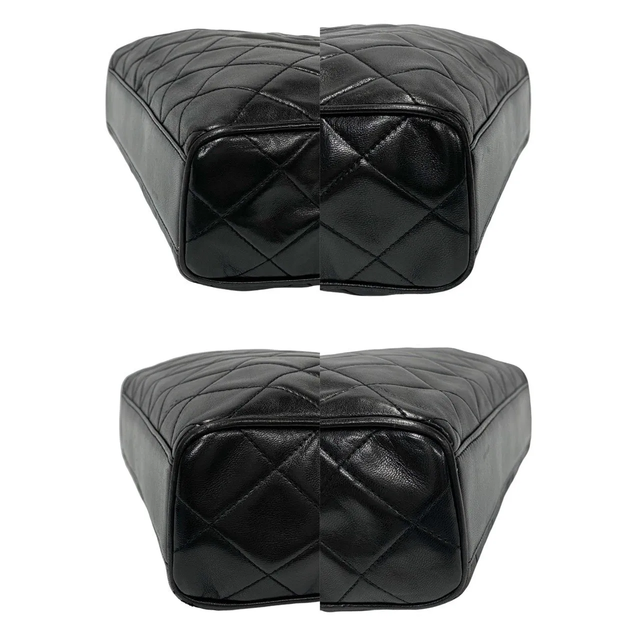 CHANEL Shoulder Bag lambskin black Matrasse
