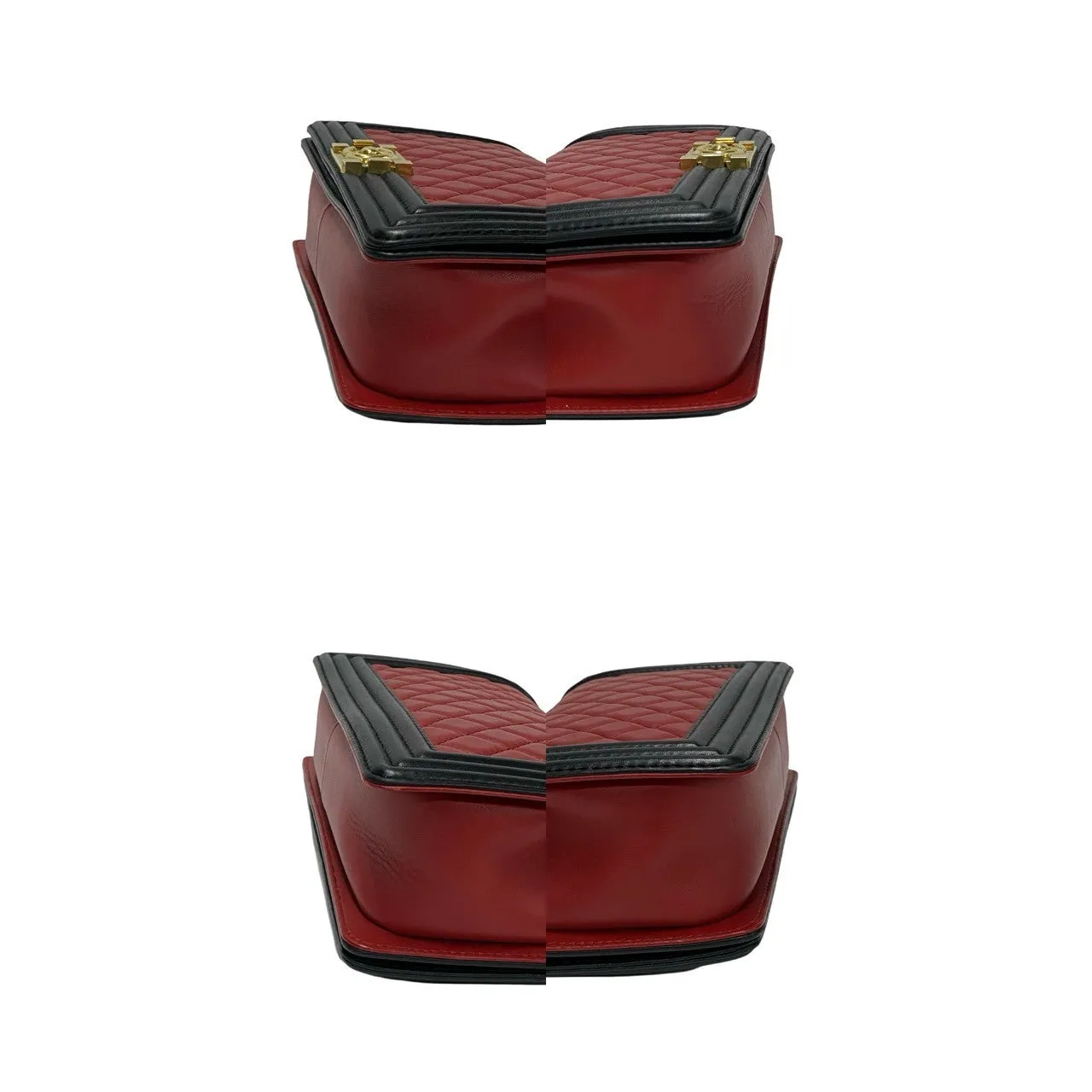 CHANEL Shoulder Bag lambskin Red Matrasse Boy chanel