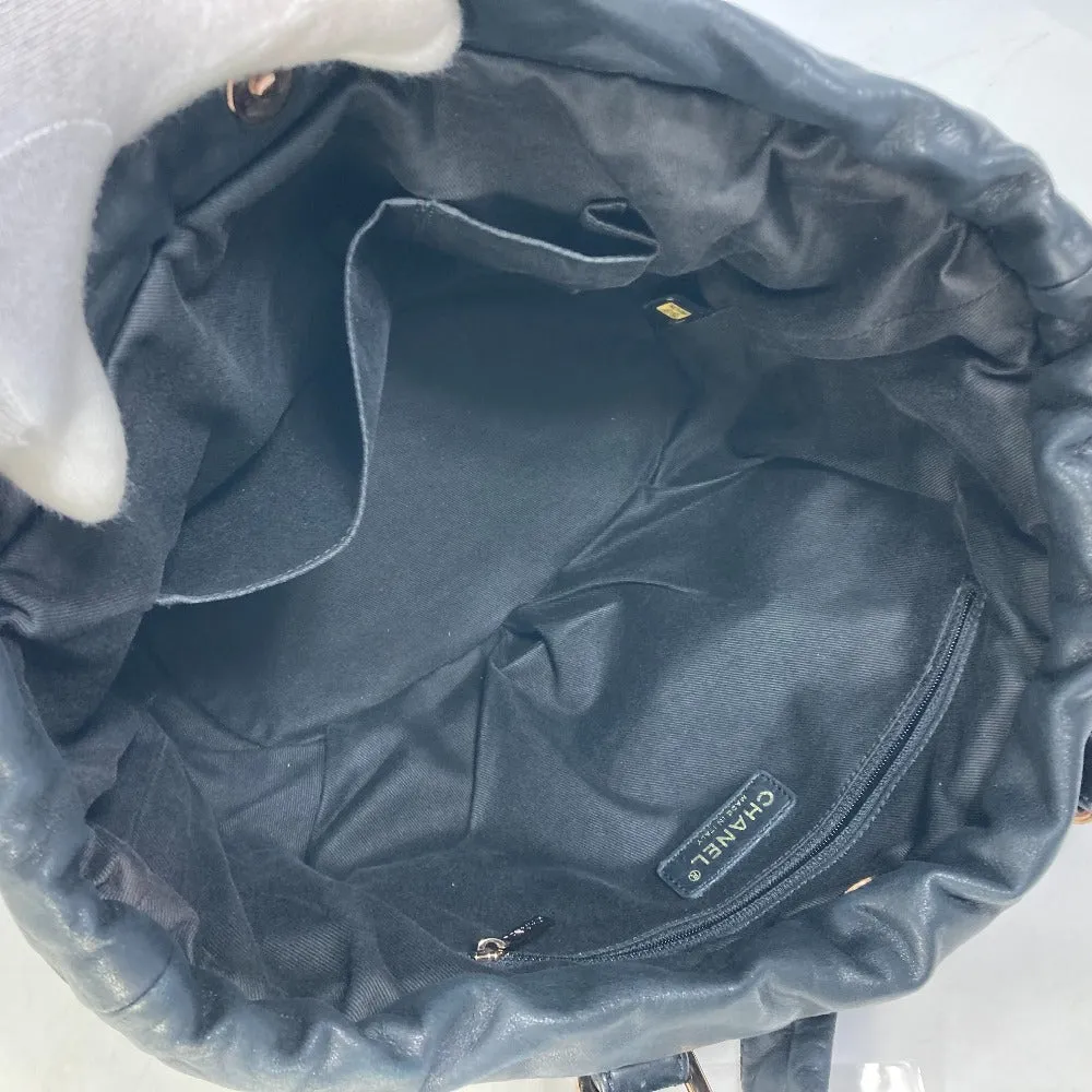 CHANEL Shoulder Bag leather black CC COCO Mark Matrasse quilting Women Used