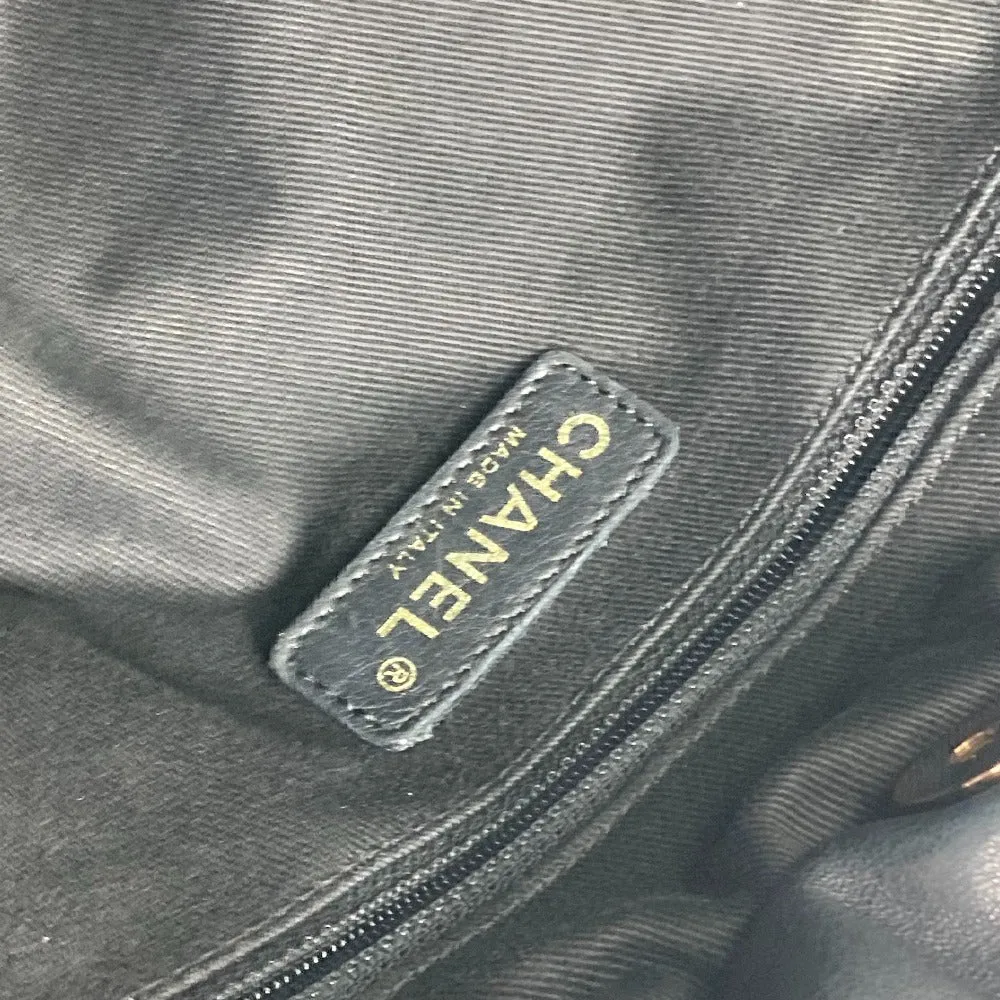 CHANEL Shoulder Bag leather black CC COCO Mark Matrasse quilting Women Used
