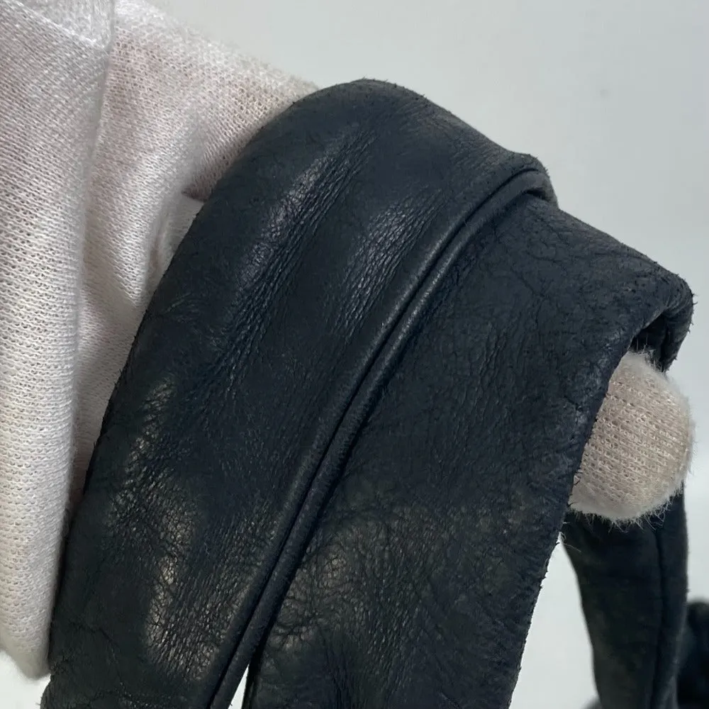 CHANEL Shoulder Bag leather black CC COCO Mark Matrasse quilting Women Used