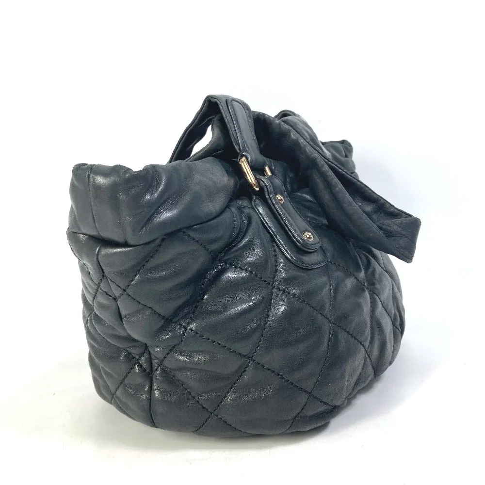 CHANEL Shoulder Bag leather black CC COCO Mark Matrasse quilting Women Used