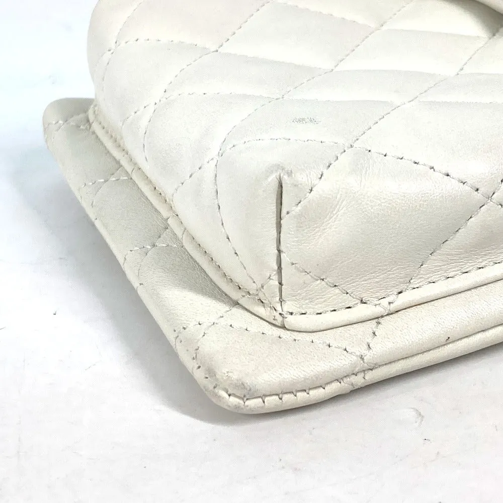 CHANEL Shoulder Bag leather white Cambon line CC COCO Mark Women Used