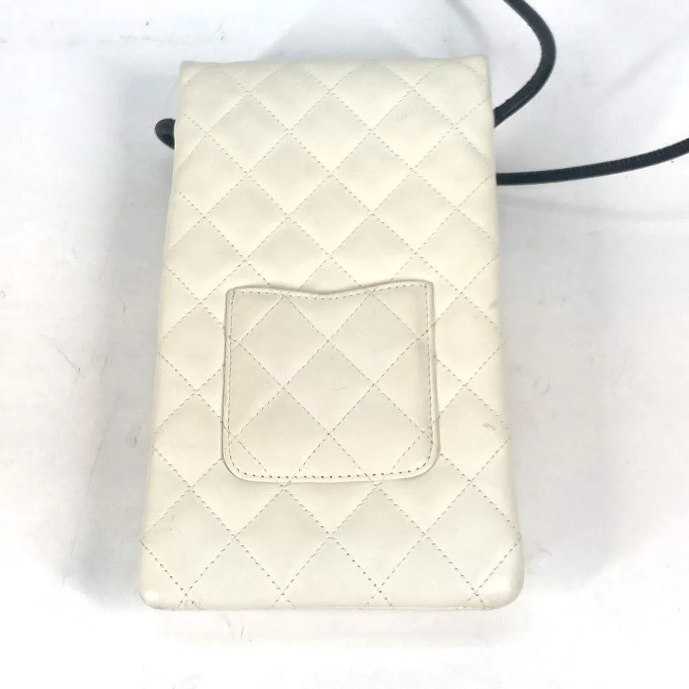CHANEL Shoulder Bag leather white Cambon line CC COCO Mark Women Used