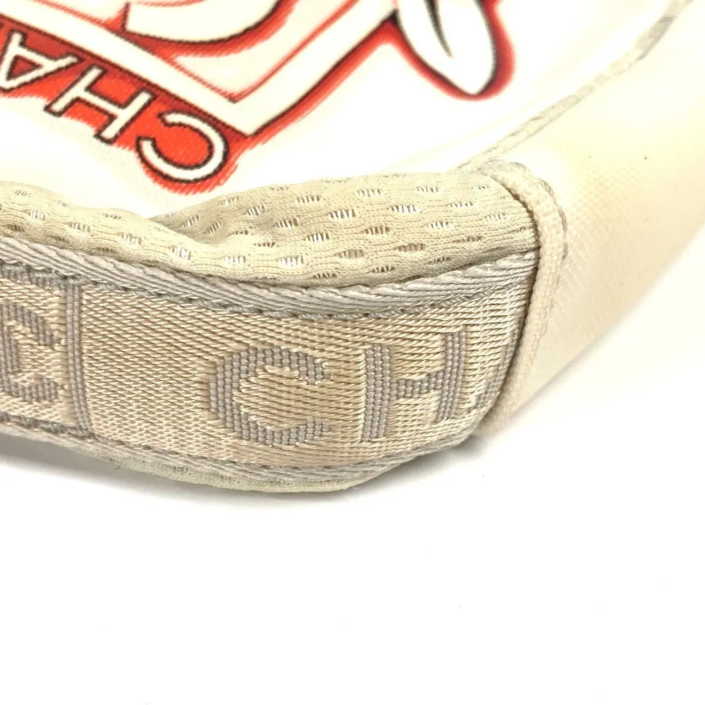CHANEL Shoulder Bag Nylon white Sports Camellia CC COCO Mark Women Used