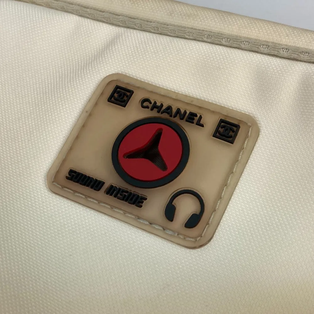 CHANEL Shoulder Bag Nylon white Sports Camellia CC COCO Mark Women Used