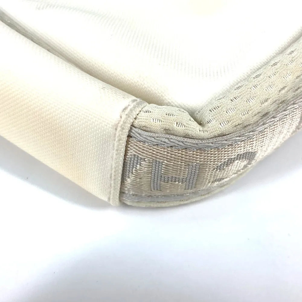 CHANEL Shoulder Bag Nylon white Sports Camellia CC COCO Mark Women Used