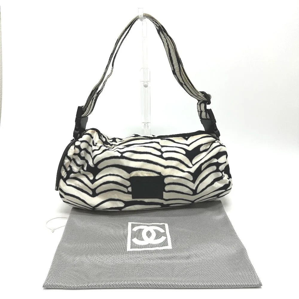 CHANEL Shoulder Bag Nylon white Sports CC COCO Mark Women Used