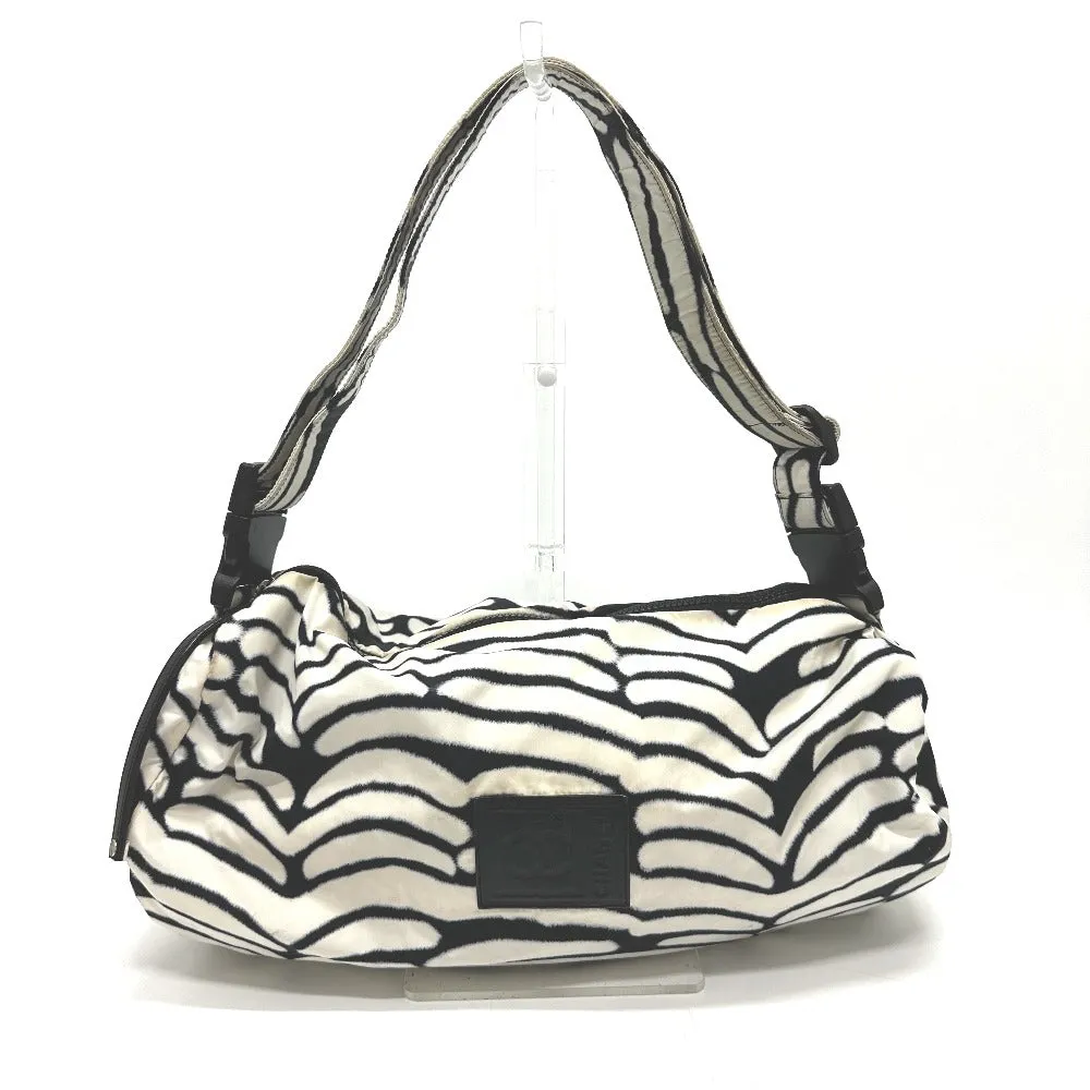 CHANEL Shoulder Bag Nylon white Sports CC COCO Mark Women Used