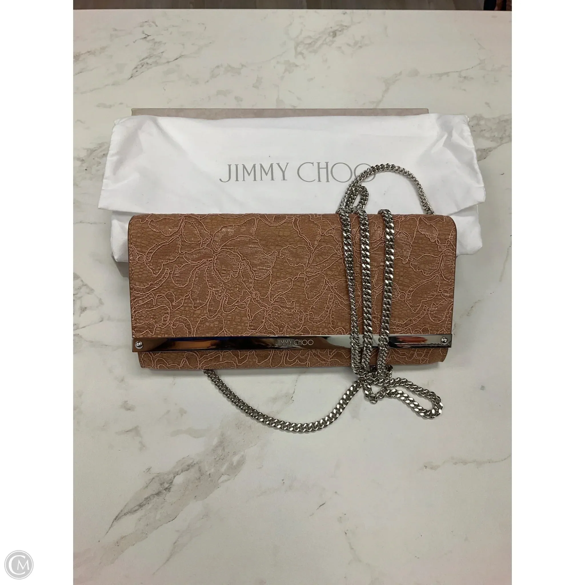 Clutch Luxury Designer By Jimmy Choo, Size: Large
