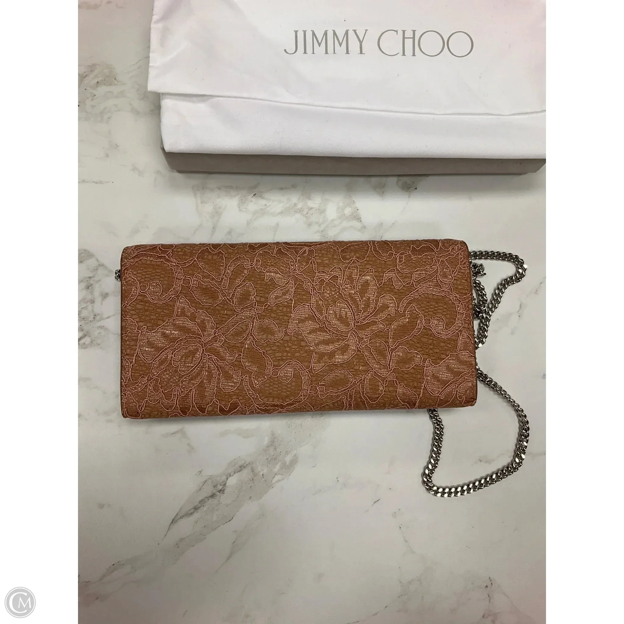 Clutch Luxury Designer By Jimmy Choo, Size: Large