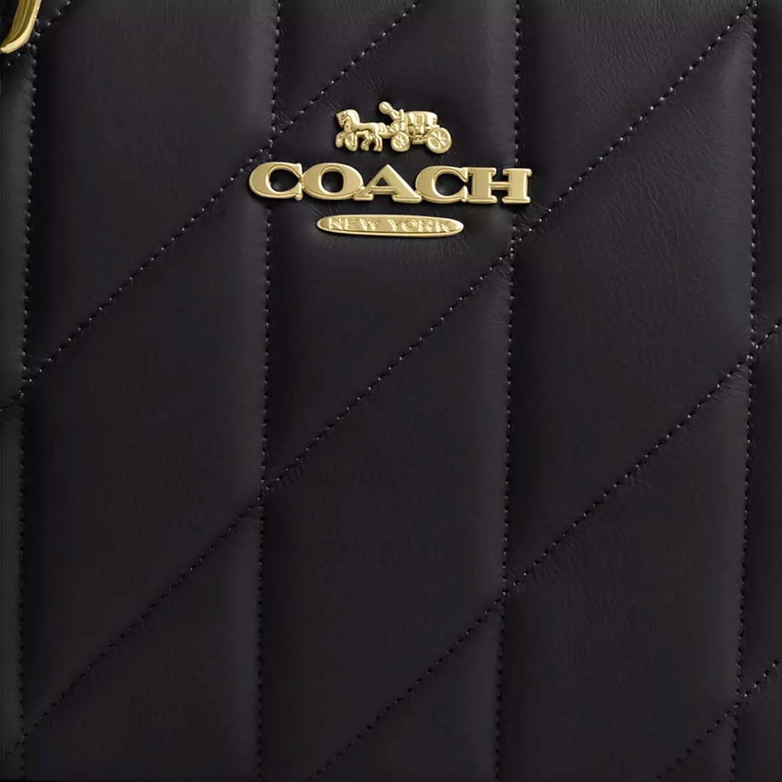COACH Mini Jamie Camera Bag With Quilting Black CY779