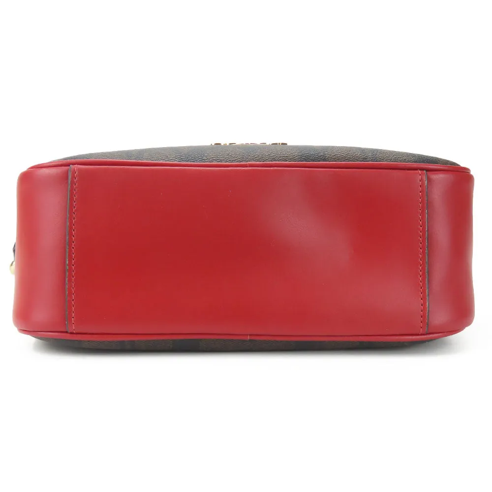 COACH Shoulder Bag 68168 Leather, PVC Red Signature Women Used
