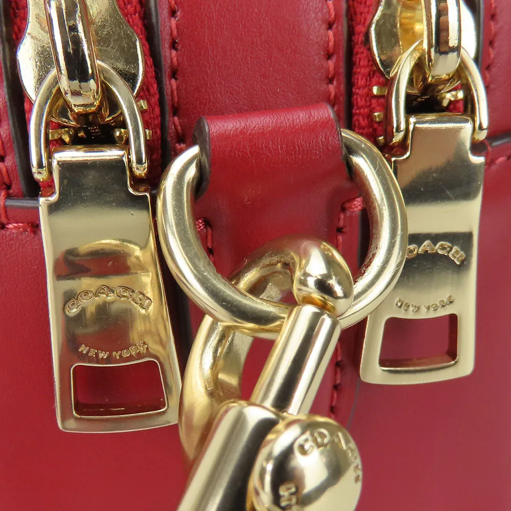 COACH Shoulder Bag 68168 Leather, PVC Red Signature Women Used