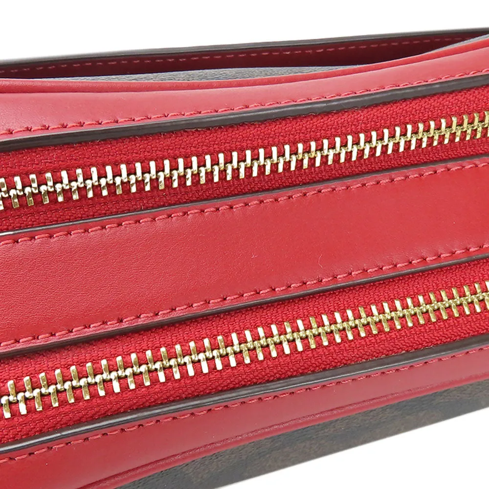 COACH Shoulder Bag 68168 Leather, PVC Red Signature Women Used