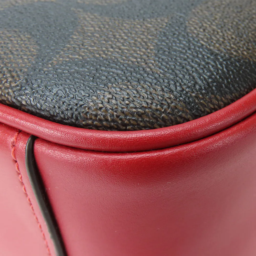 COACH Shoulder Bag 68168 Leather, PVC Red Signature Women Used