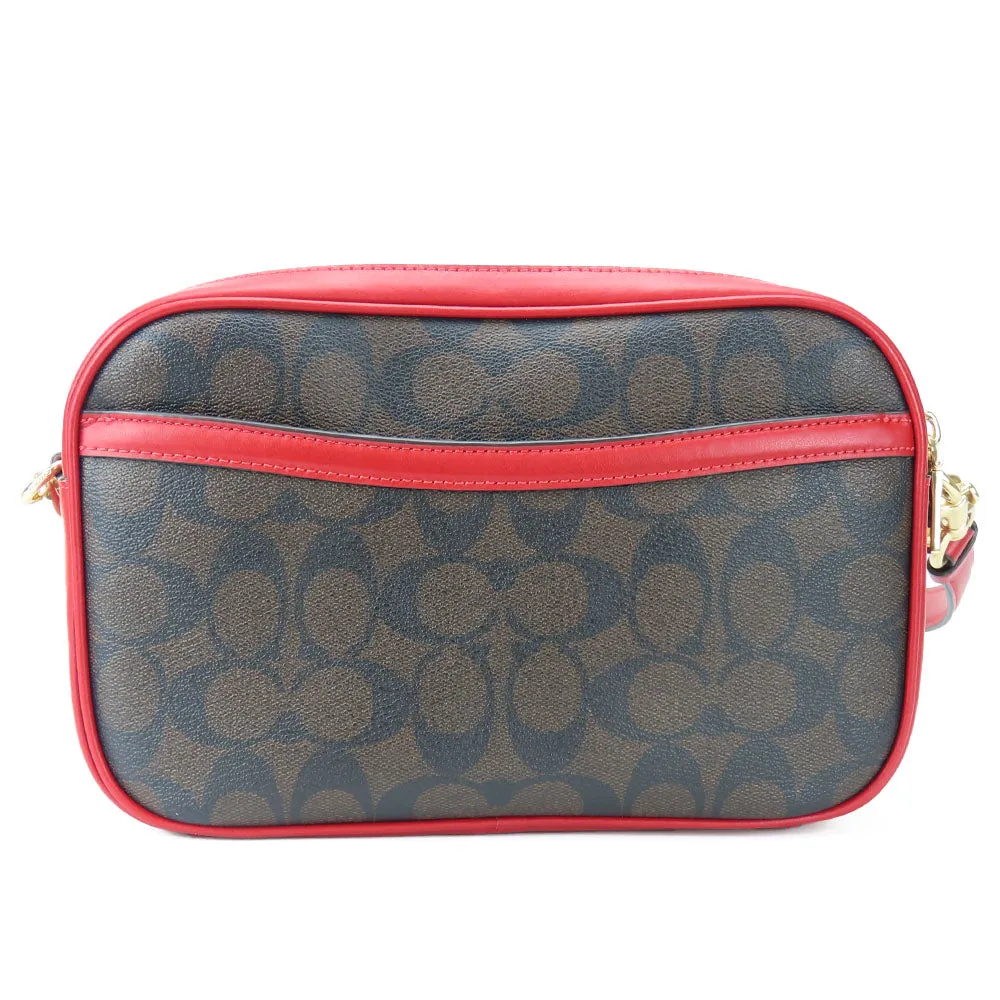 COACH Shoulder Bag 68168 Leather, PVC Red Signature Women Used