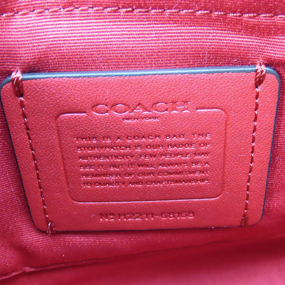 COACH Shoulder Bag 68168 Leather, PVC Red Signature Women Used