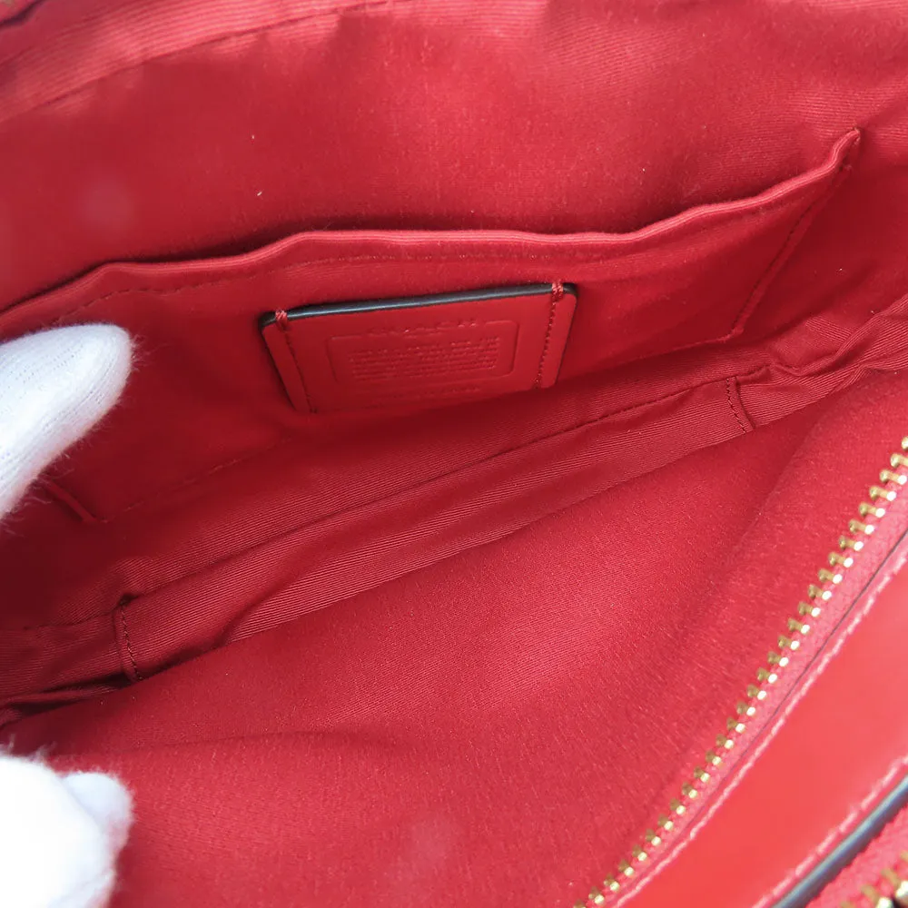 COACH Shoulder Bag 68168 Leather, PVC Red Signature Women Used
