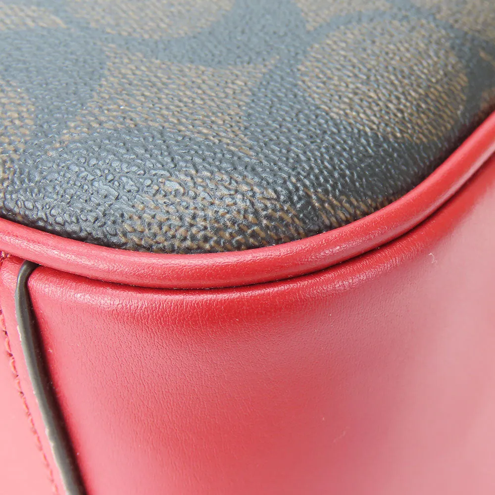 COACH Shoulder Bag 68168 Leather, PVC Red Signature Women Used