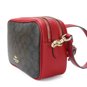 COACH Shoulder Bag 68168 Leather, PVC Red Signature Women Used
