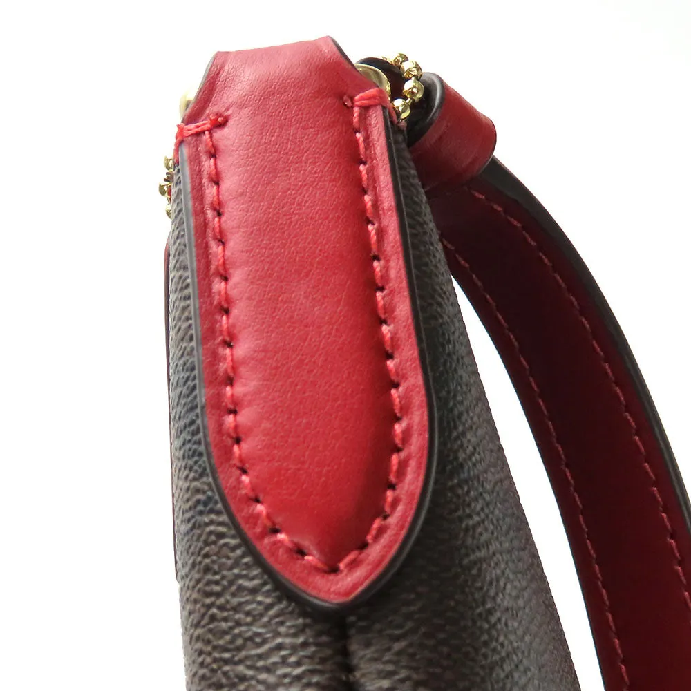 COACH Shoulder Bag C1554 PVC, Leather Red Signature Women Used