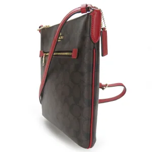 COACH Shoulder Bag C1554 PVC, Leather Red Signature Women Used