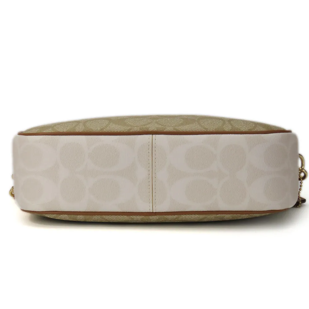 COACH Shoulder Bag CA172 PVC, Leather beige Signature Jamie Camera Bag Women Used