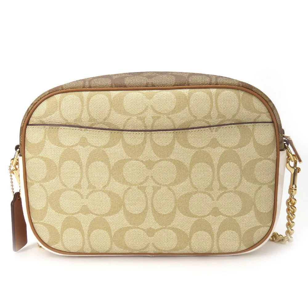 COACH Shoulder Bag CA172 PVC, Leather beige Signature Jamie Camera Bag Women Used