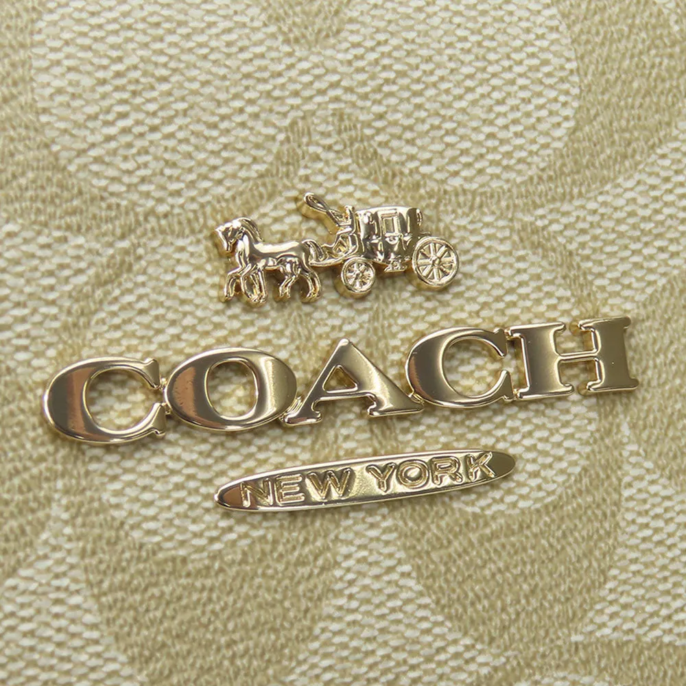 COACH Shoulder Bag CA172 PVC, Leather beige Signature Jamie Camera Bag Women Used