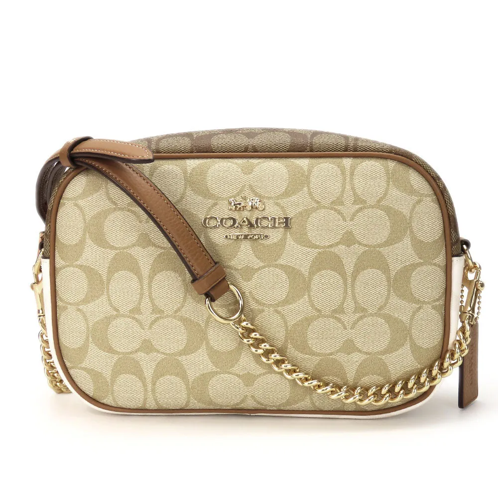 COACH Shoulder Bag CA172 PVC, Leather beige Signature Jamie Camera Bag Women Used