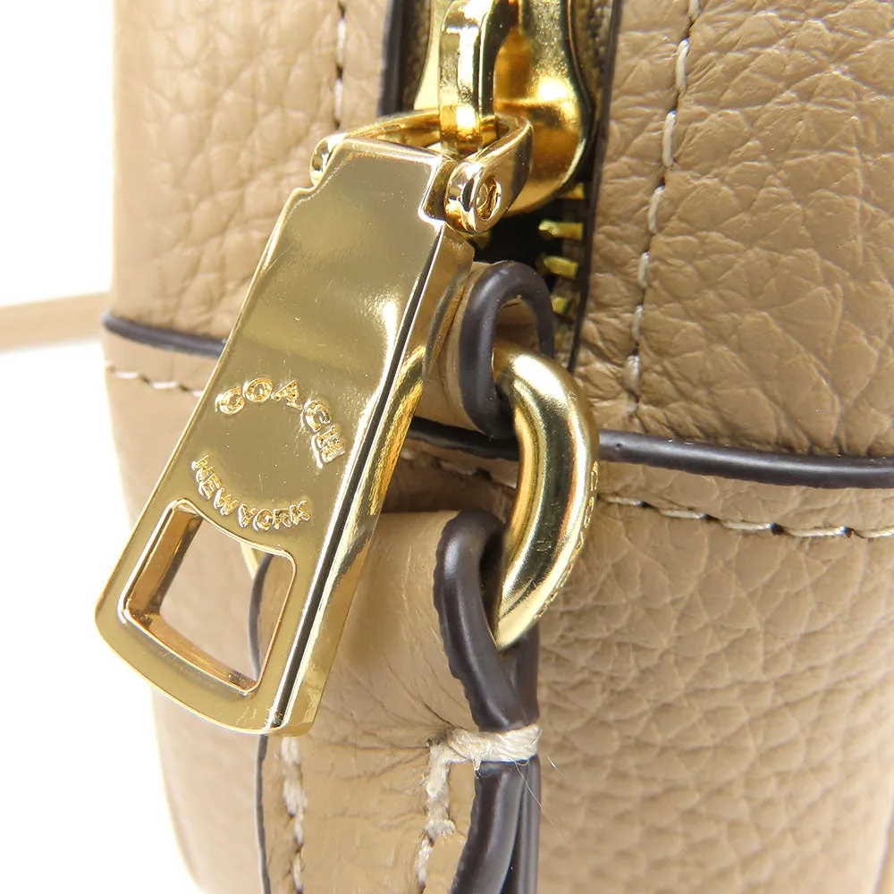 COACH Shoulder Bag CQ875 leather beige Mini Jamie Women Used