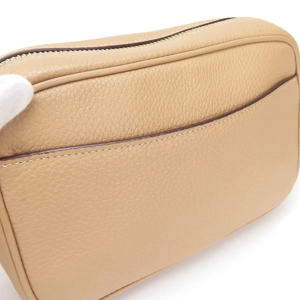 COACH Shoulder Bag CQ875 leather beige Mini Jamie Women Used