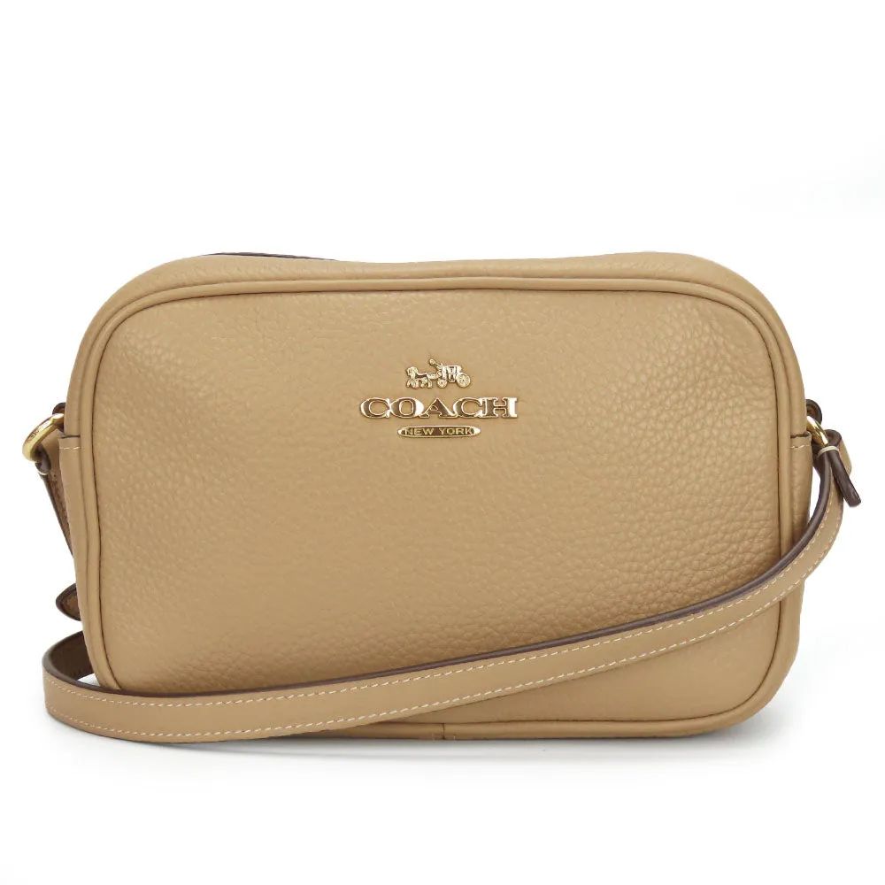 COACH Shoulder Bag CQ875 leather beige Mini Jamie Women Used