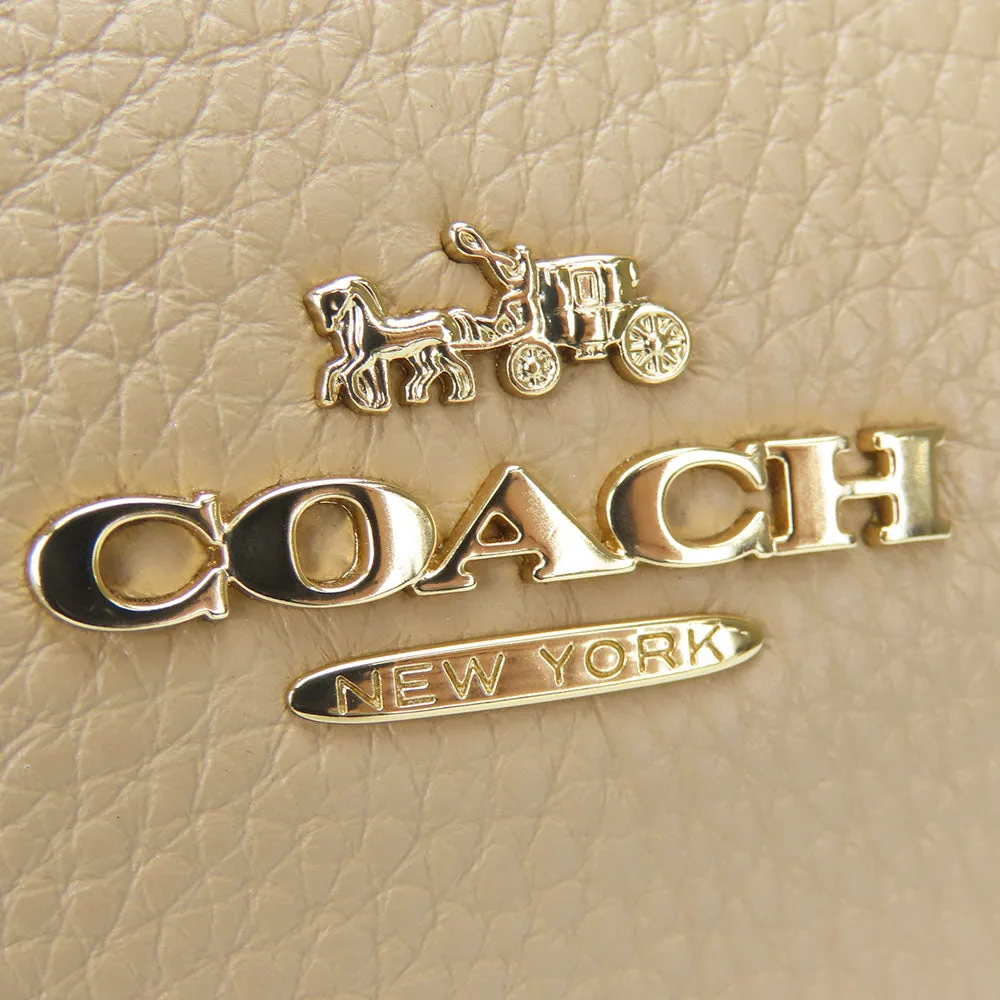COACH Shoulder Bag CQ875 leather beige Mini Jamie Women Used