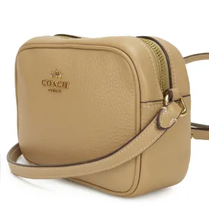 COACH Shoulder Bag CQ875 leather beige Mini Jamie Women Used