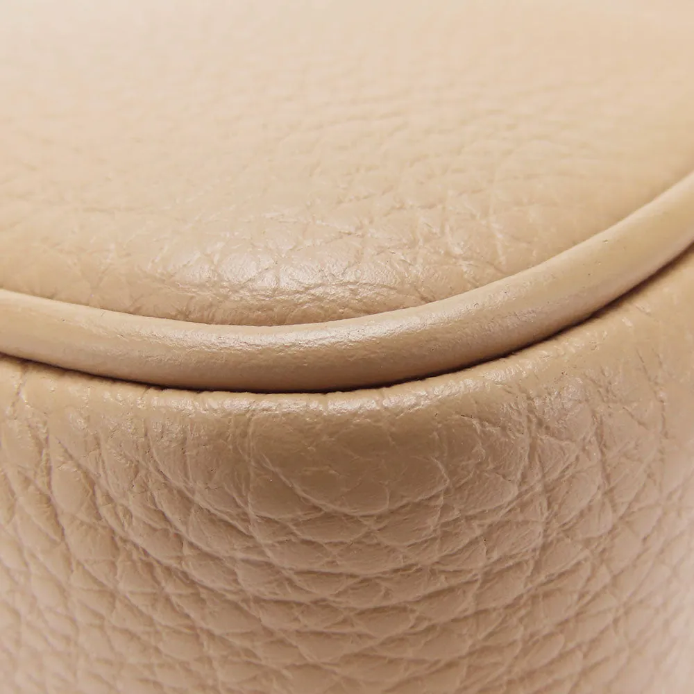 COACH Shoulder Bag CQ875 leather beige Mini Jamie Women Used