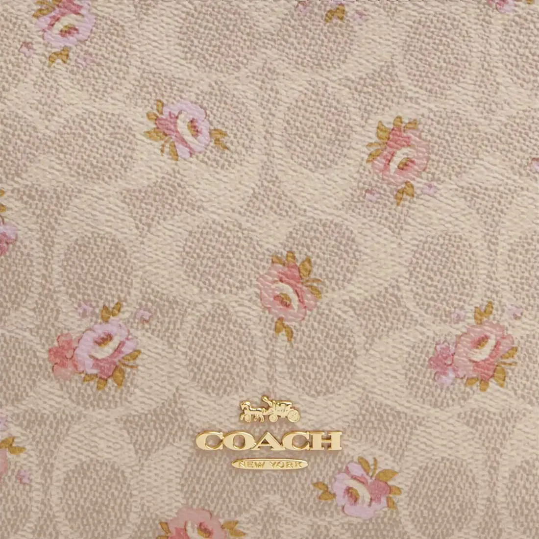 COACH Slim Crossbody Bag In Signature Canvas With Floral Print Sand Multi CBA71