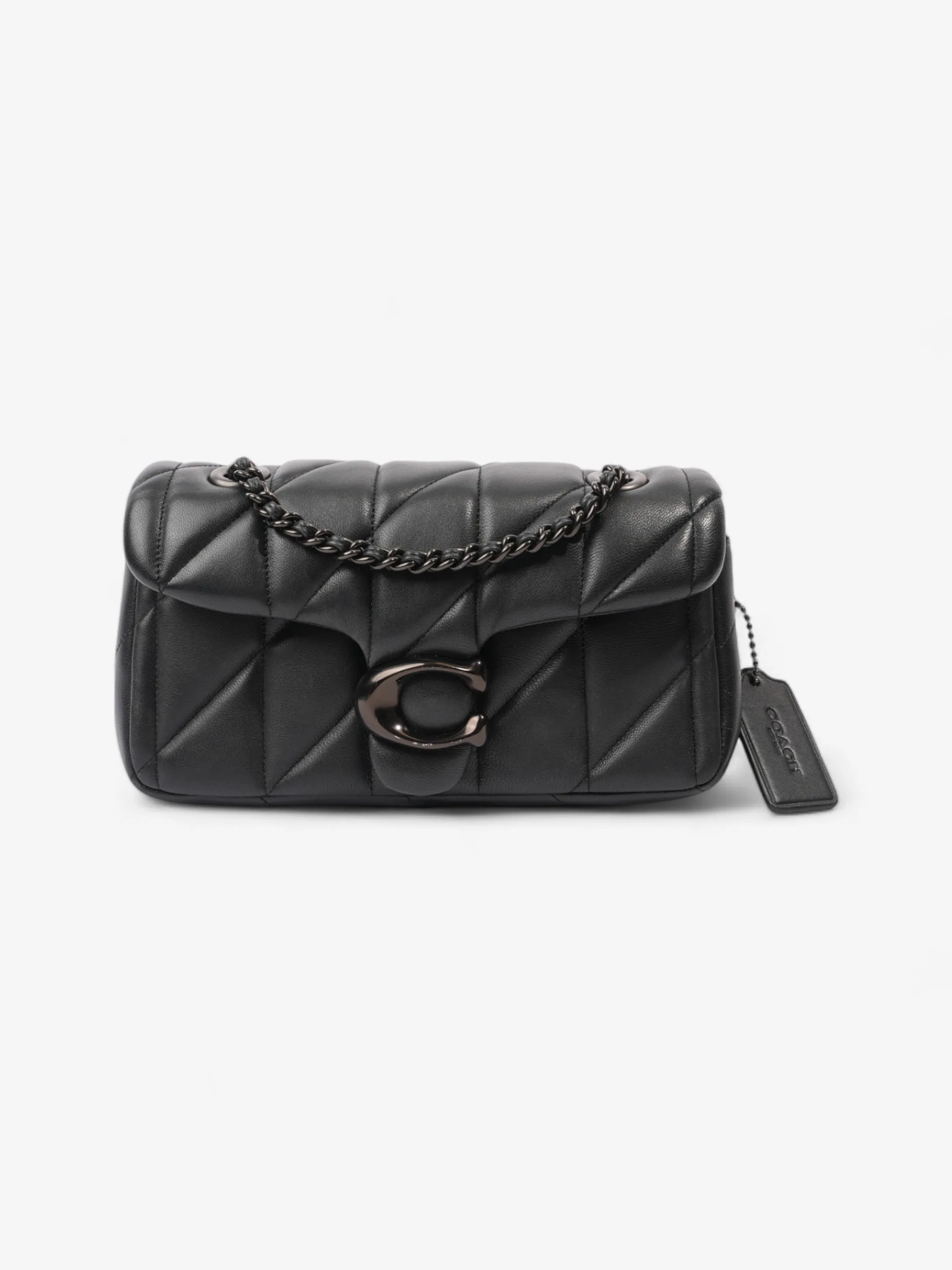 Coach Tabby Shoulder Bag Black Leather 20