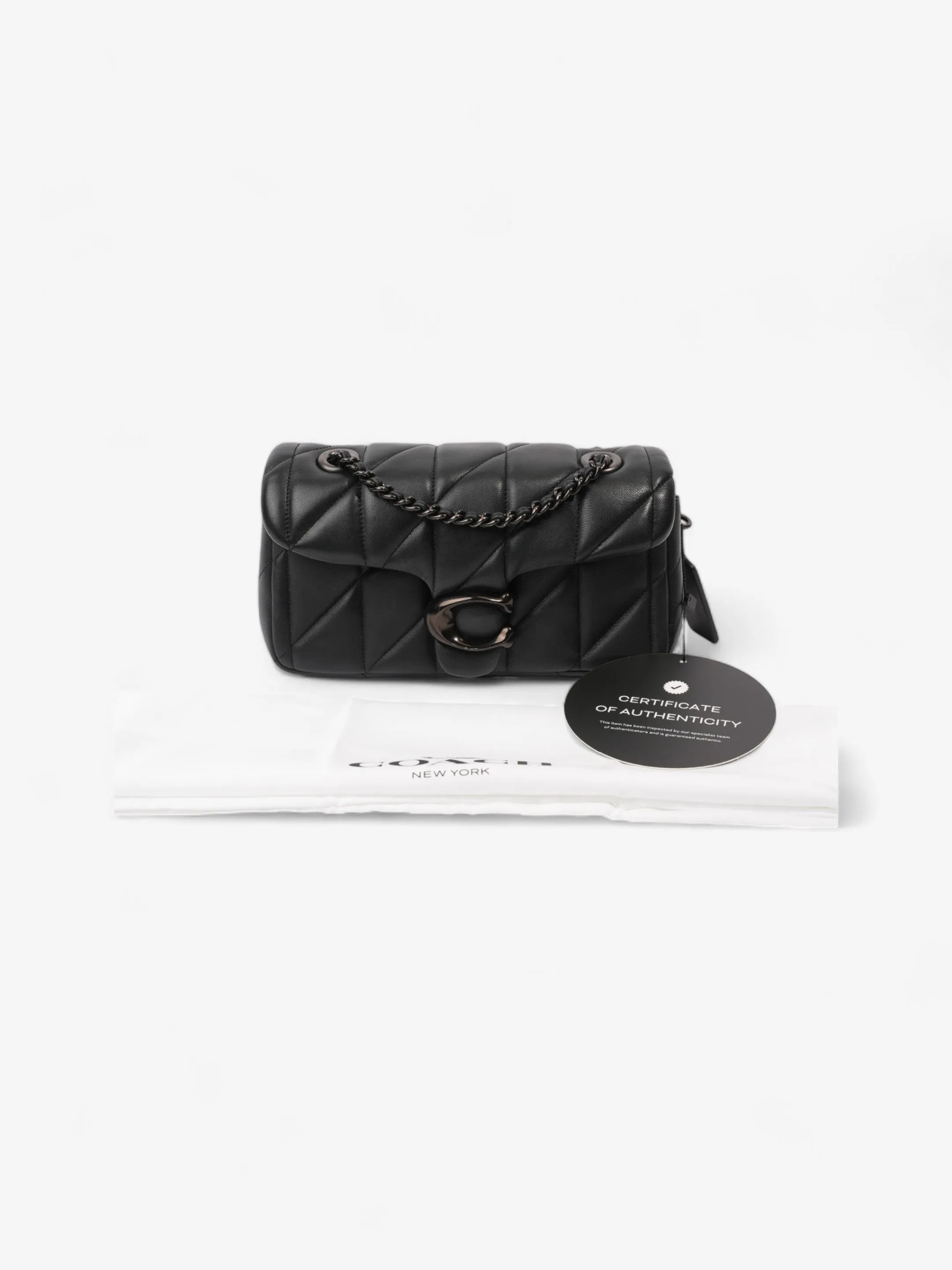 Coach Tabby Shoulder Bag Black Leather 20