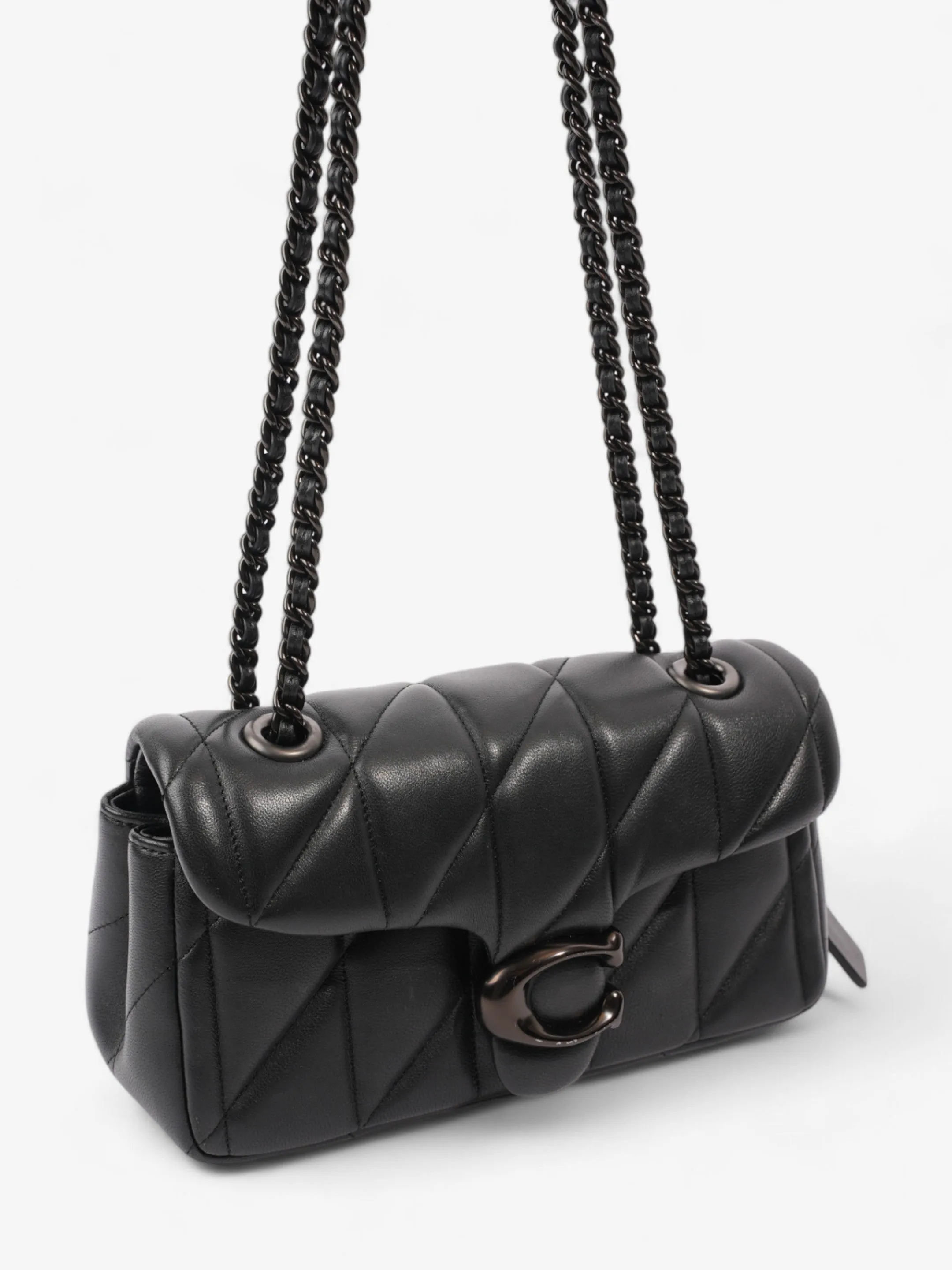 Coach Tabby Shoulder Bag Black Leather 20