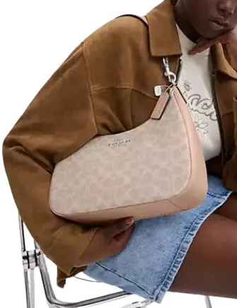 Coach Teri Hobo Bag In Signature Canvas