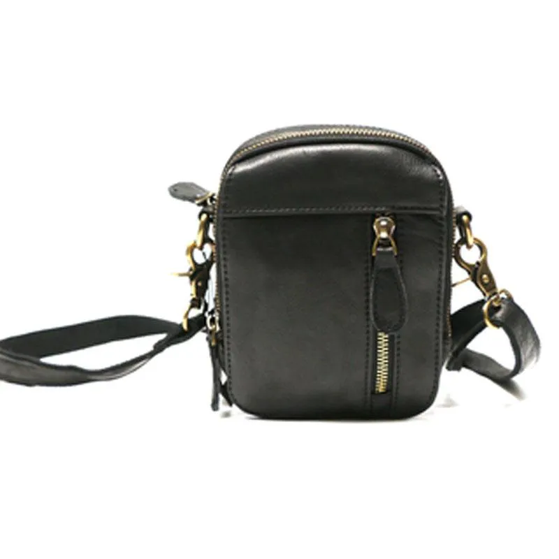 Cool Leather Belt Pouch Mens Waist Bag Shoulder Bag for Men